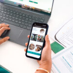 Hand showing the Kidchef app on phone screen