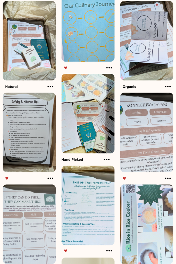 flat lay of kidchef academy box contents